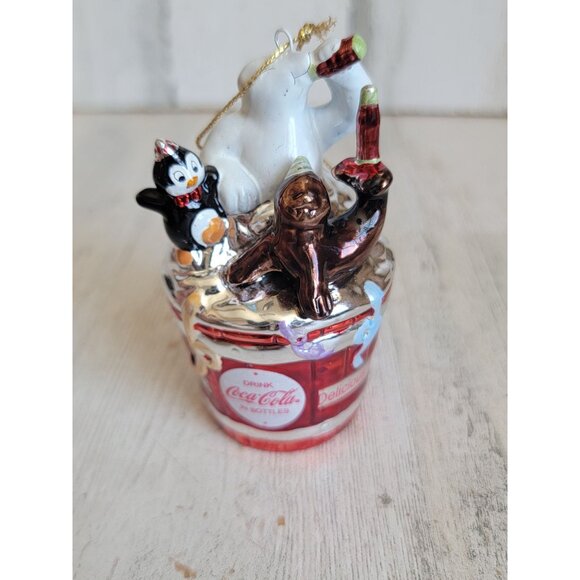 Vintage coca cola coke ceramic seal penguin Walrus ornament Xmas unique - Picture 7 of 8